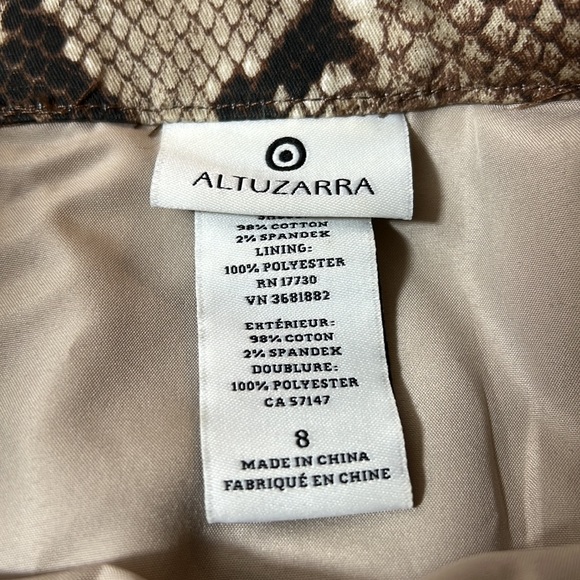Altuzarra Brown Snake Print Skirt - Picture 5 of 7